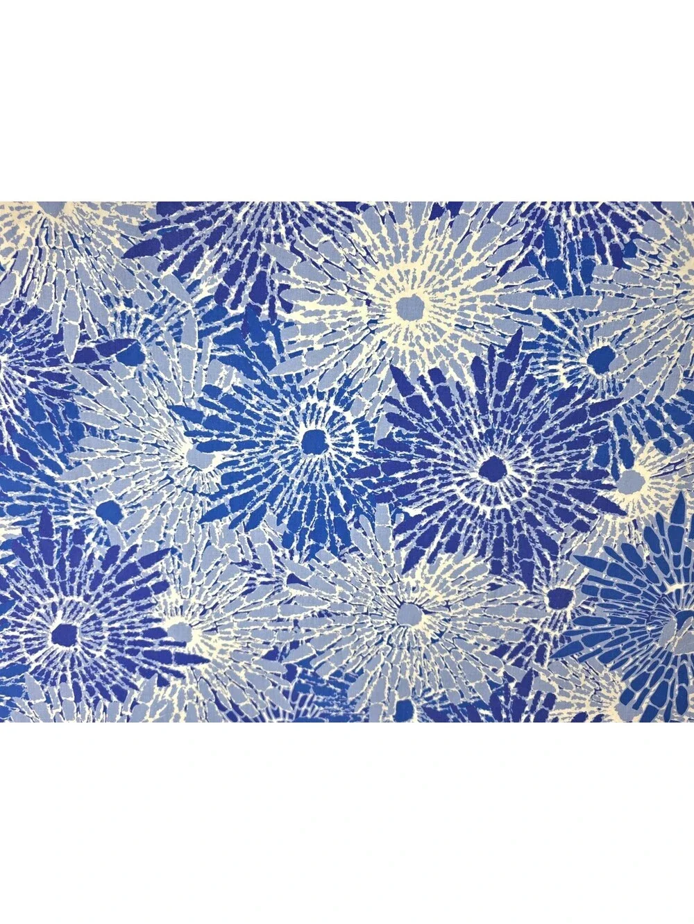 Vintage IKEA GULDLIN VÄXT Twin Duvet Cover Blue Batik Starburst Floral Cotton...